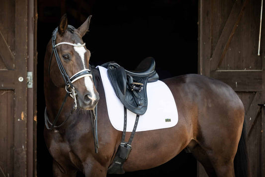 Equitex Classic Dressage Velvet Saddle Pad Diamond White